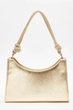 Quiz Gold Foil Knot Shoulder Bag Best