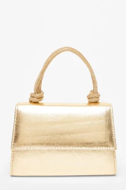 Quiz Gold Foil Top Handle Bag Discount