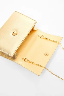 Quiz Gold Foil Top Handle Bag Discount