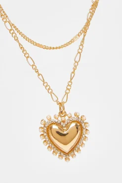 Quiz Gold Heart Pendant Necklace Discount