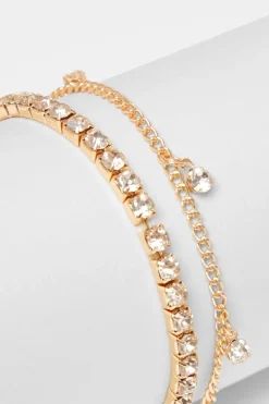 Quiz Jewel Bracelet Set Gold Clearance