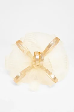 Quiz Shimmer Loop Fascinator Gold New