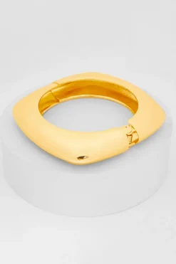 Quiz Gold Square Cuff Bracelet Outlet