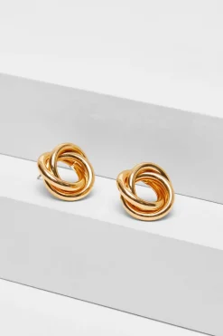 Quiz Gold Swirl Stud Earrings Sale