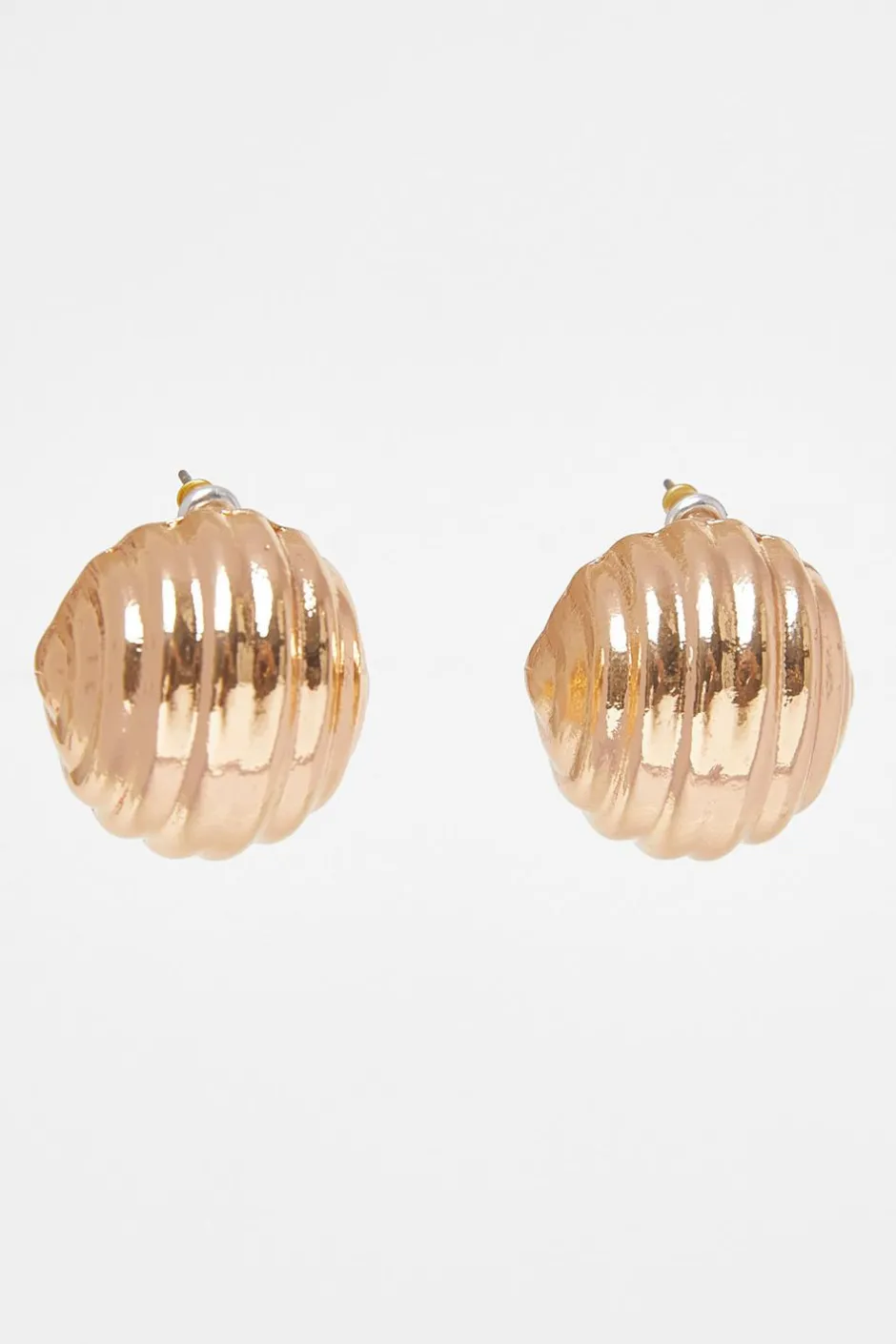 Quiz Textured Dome Stud Earrings Gold Outlet