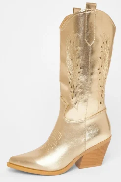 Quiz Western Boots Gold Clearance