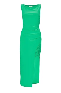 Quiz Green Asymmetric Midaxi Dress Sale
