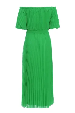 Quiz Green Chiffon Pleated Midi Dress Best