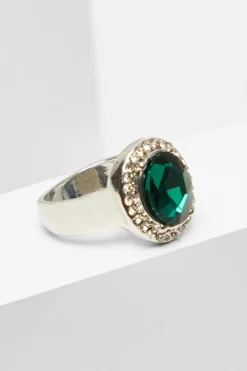 Quiz Green Circle Jewel Ring Hot