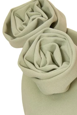 Quiz Corsage Maxi Dress Green