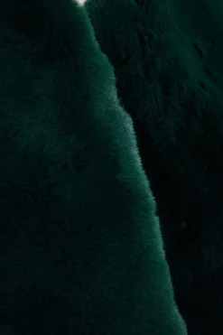 Quiz Faux Fur Wrap Green Online