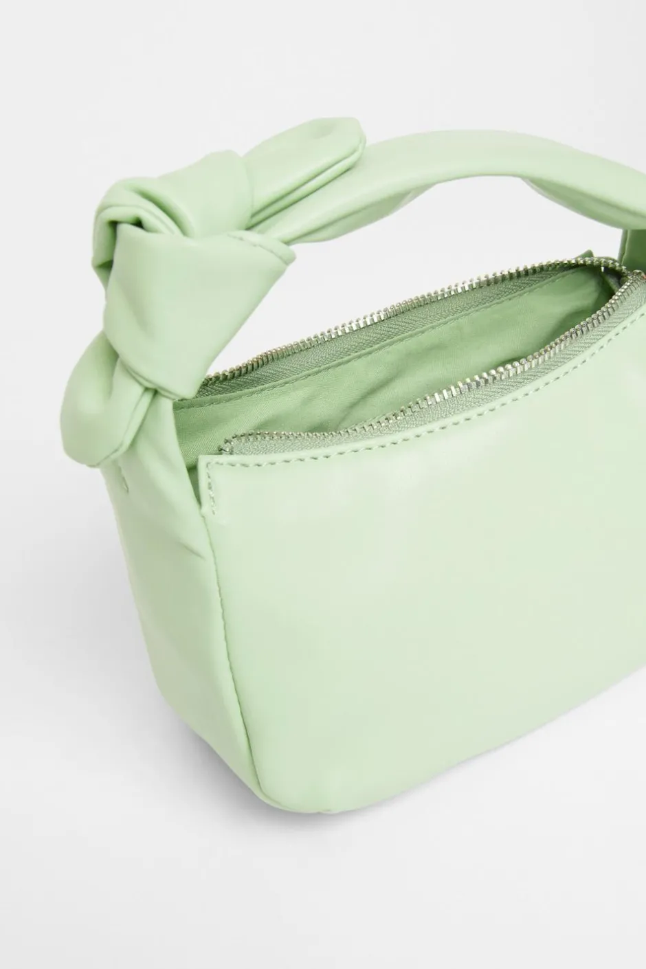 Quiz Knot Mini Top Handle Bag Green Outlet