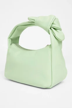 Quiz Knot Mini Top Handle Bag Green Outlet
