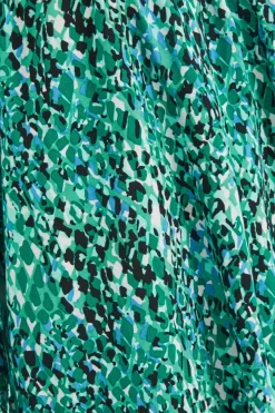 Quiz Green Leopard Print Bardot Top New