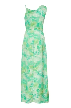 Quiz Green Tie Dye Cowl Midaxi Dress New