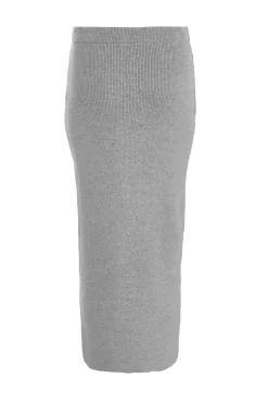 Quiz Knit Midaxi Skirt Grey Discount