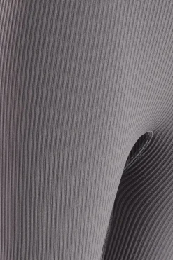 Quiz Knit Ribbed Leggings Grey New