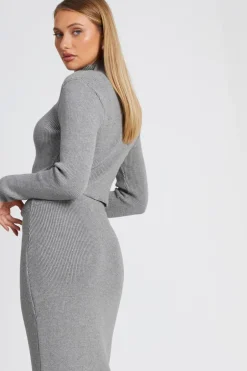 Quiz Knit Turtle Neck Jumper Grey Discount