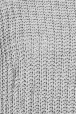 Quiz Knitted Crop Jumper Grey Discount