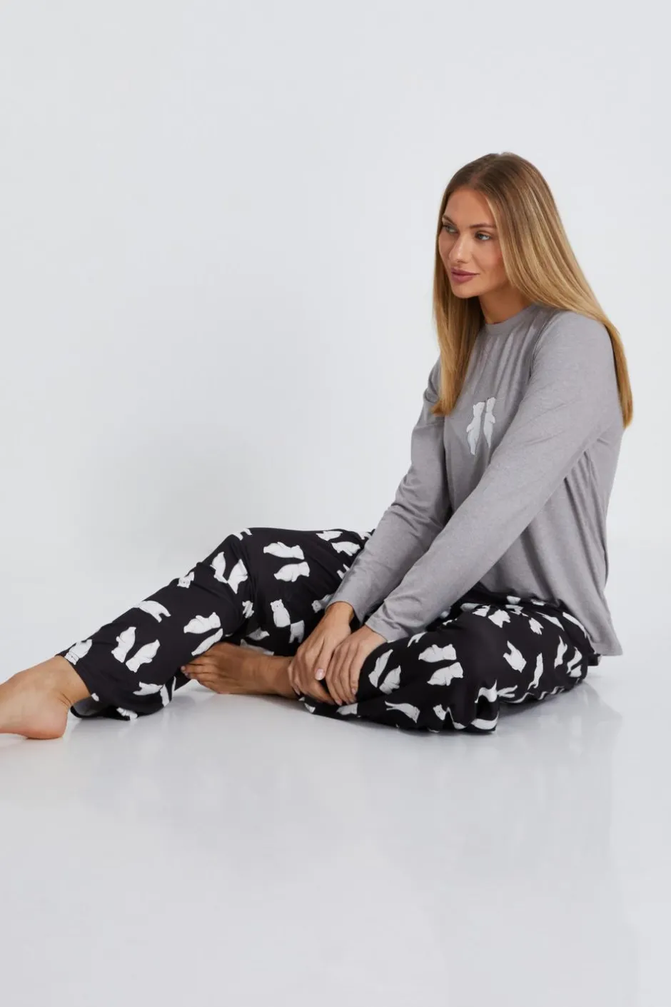 Quiz Grey Polar Bear Pyjama Set Online