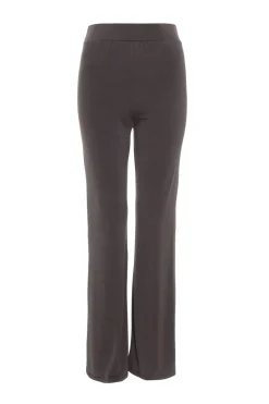 Quiz Grey Stretch Wide Leg Trousers Best