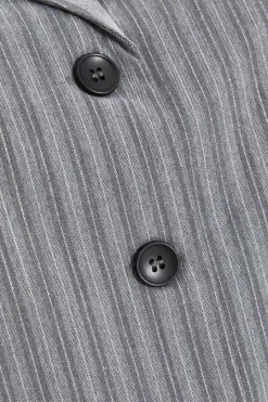 Quiz Grey Stripe Halterneck Waistcoat Discount