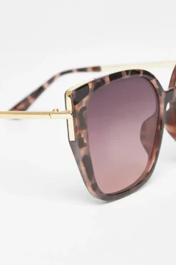 Quiz Tortoiseshell Cat Eye Sunglasses Grey Hot