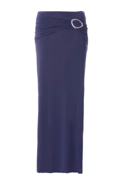 Quiz Indigo Buckle Detail Maxi Skirt Hot
