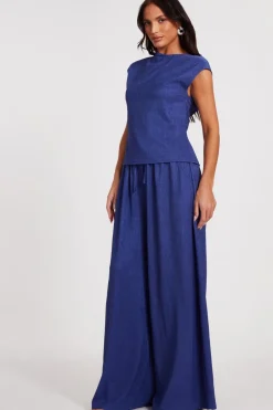 Quiz Indigo Wide Leg Trousers New