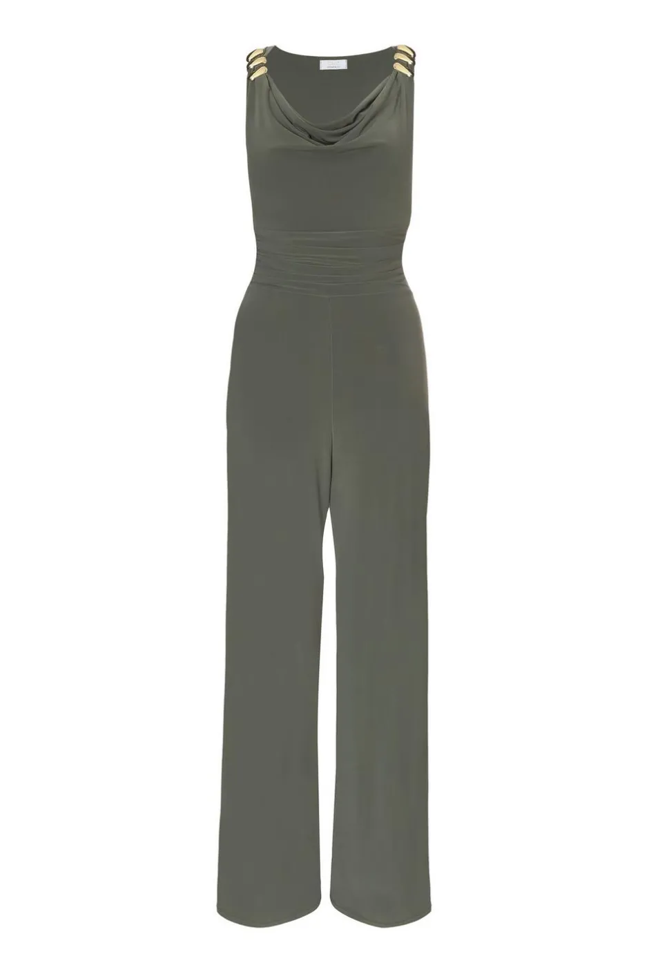 Quiz Khaki Buckle Detail Jumpsuit Sale