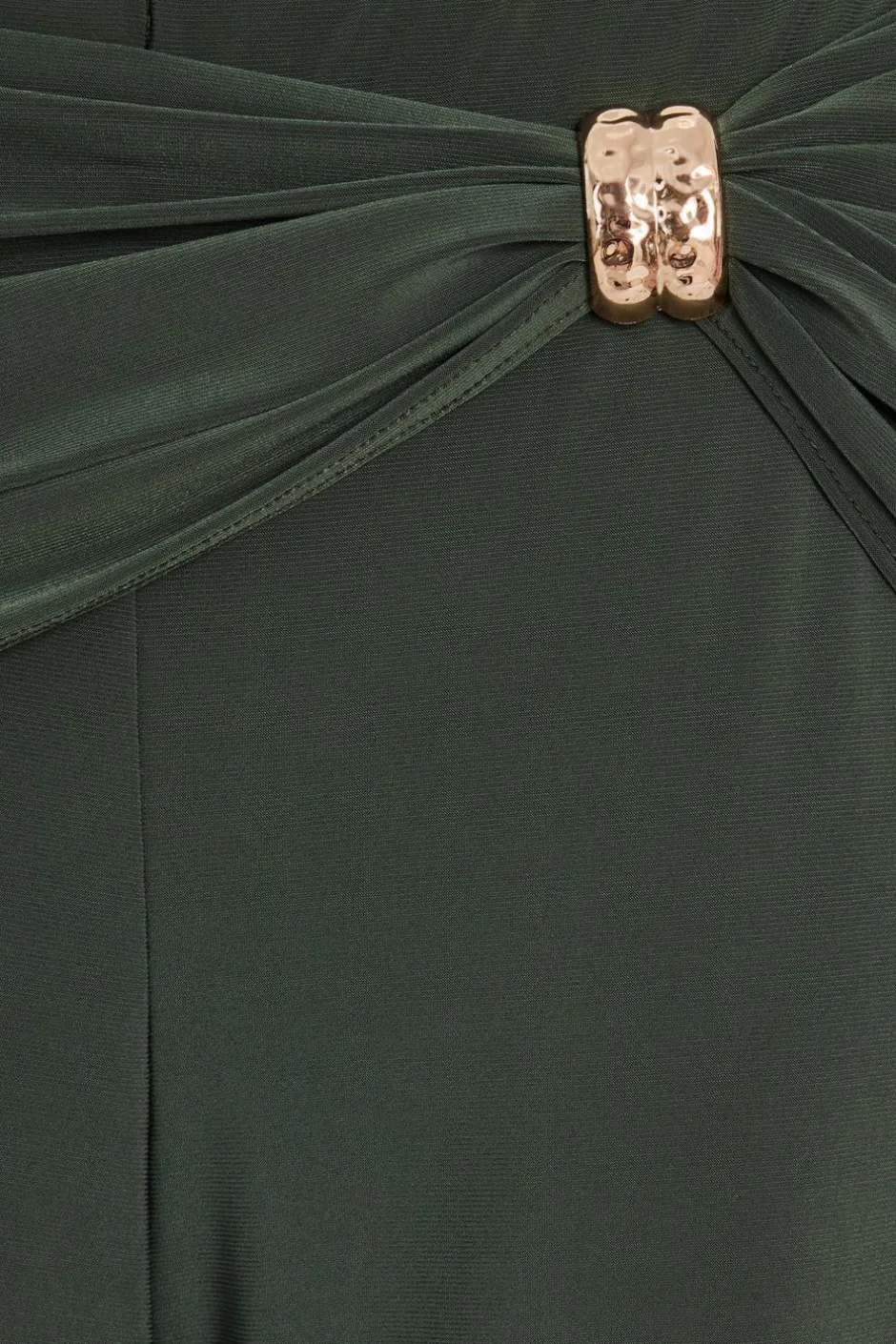 Quiz Buckle Wide Leg Trousers Khaki Discount