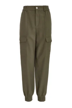 Quiz Khaki Cargo Cuff Trousers Sale