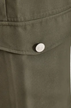 Quiz Khaki Cargo Cuff Trousers Sale