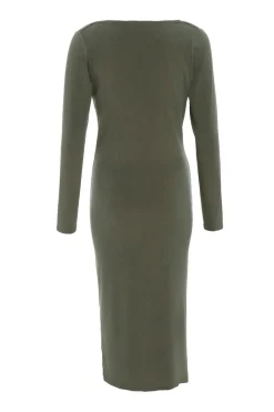Quiz Khaki Cowl Neck Bodycon Midi Dress Best