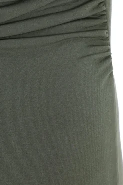 Quiz Khaki Cowl Neck Bodycon Midi Dress Best