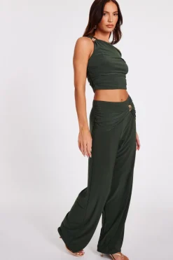 Quiz Drop Sleeve Top Khaki Discount