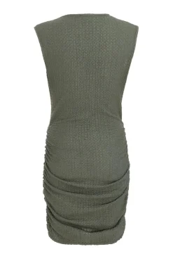 Quiz Khaki Popcorn Knot Front Bodycon Mini Dress Best