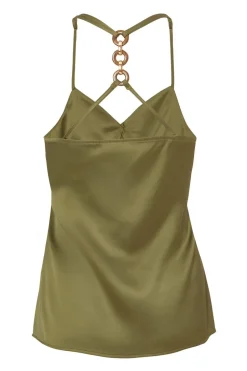 Quiz Khaki Satin Cami Top Best