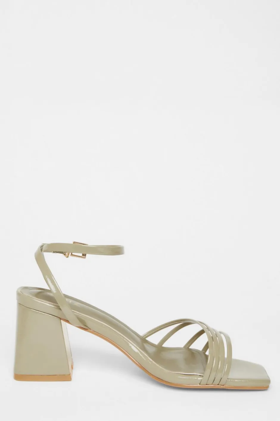 Quiz Strappy Heels Khaki Sale