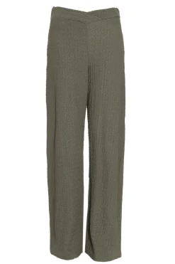 Quiz Khaki Textured Palazzo Trousers Hot