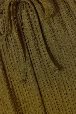 Quiz Textured Palazzo Trousers Khaki Online