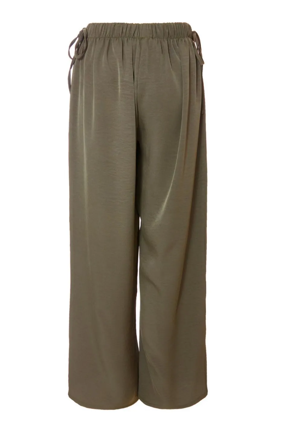 Quiz Tie Waist Palazzo Trousers Khaki Clearance