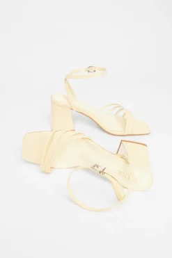 Quiz Strappy Heels Lemon Outlet
