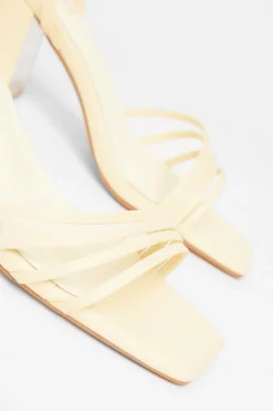 Quiz Strappy Heels Lemon Outlet