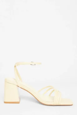 Quiz Strappy Heels Lemon Outlet