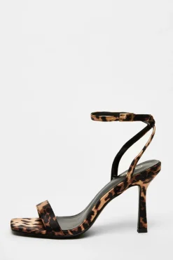 Quiz Leopard Print Barely There Heels Multi Hot