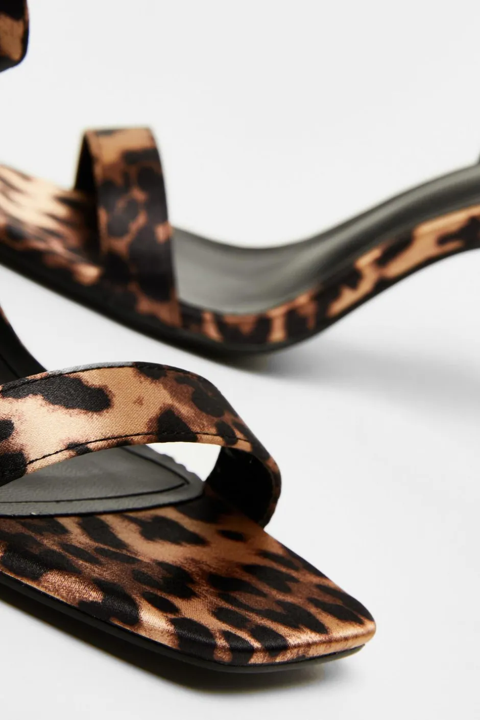Quiz Leopard Print Barely There Heels Multi Hot