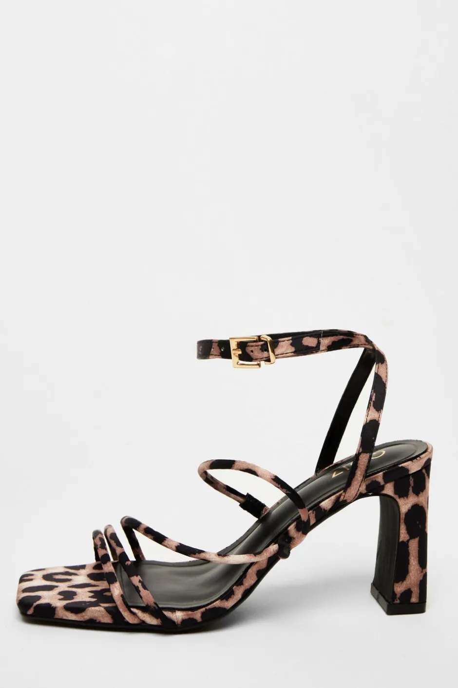 Quiz Leopard Print Heeled Sandals Clearance