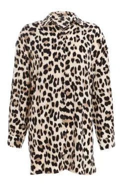Quiz Leopard Print Oversized Blouse Outlet