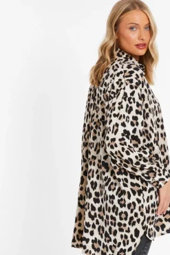 Quiz Leopard Print Oversized Blouse Outlet